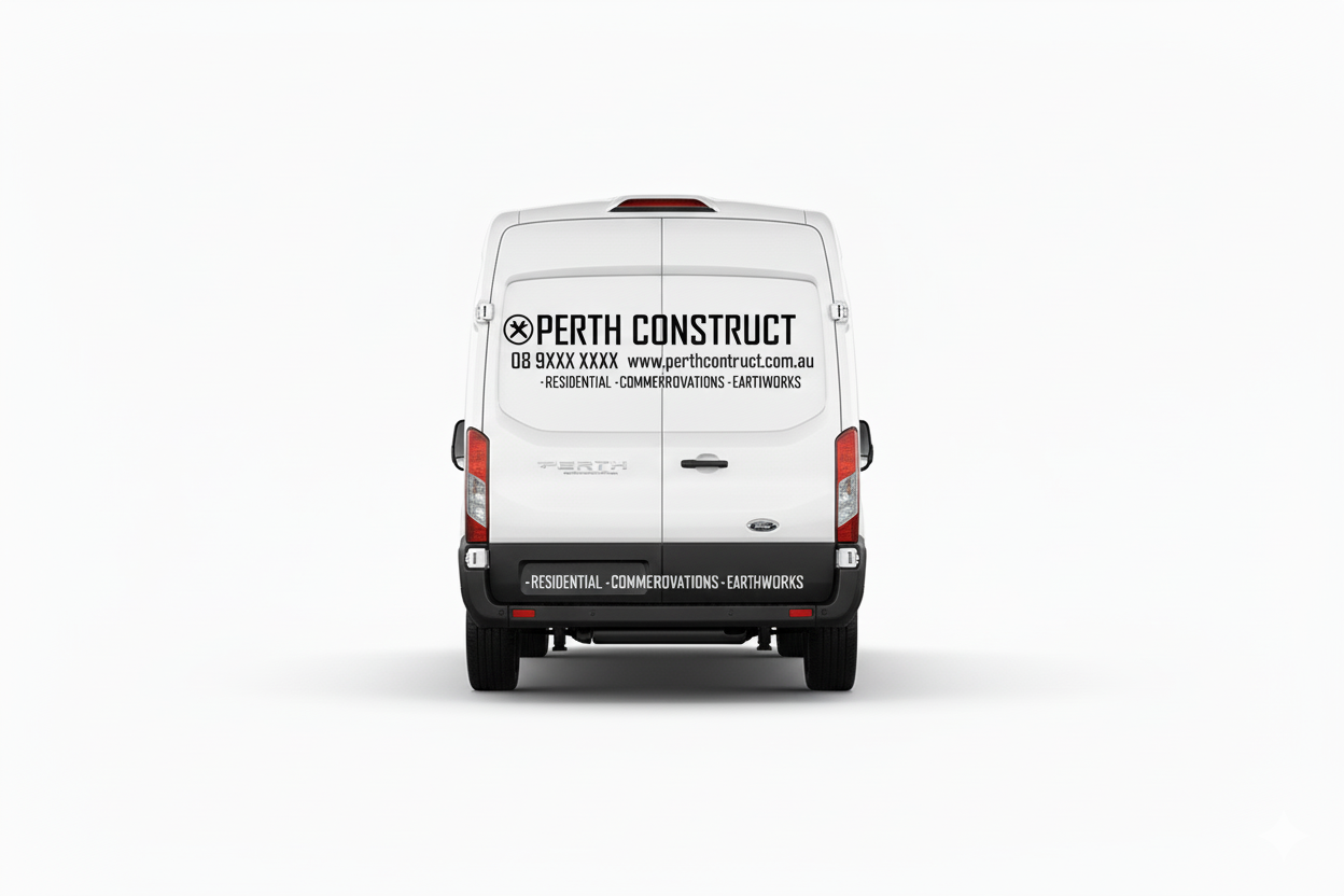 Custom business signs and vinyl lettering decals for large vans