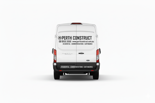 Custom business signs and vinyl lettering decals for large vans