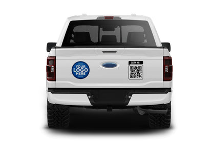 Custom business logo, QR code & vinyl lettering decals for UTE (Regular cab pickup trucks)