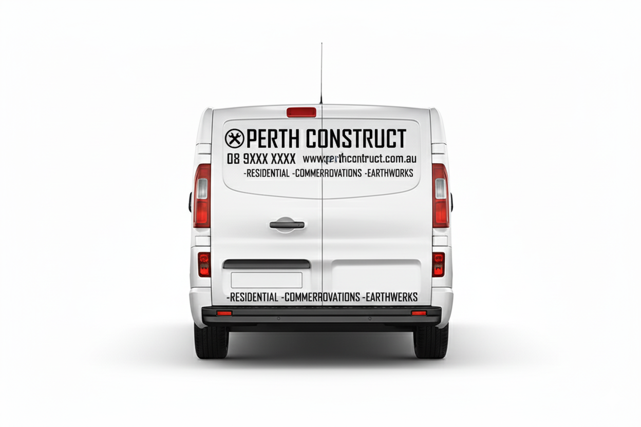 Custom business signs and vinyl lettering decals for small vans
