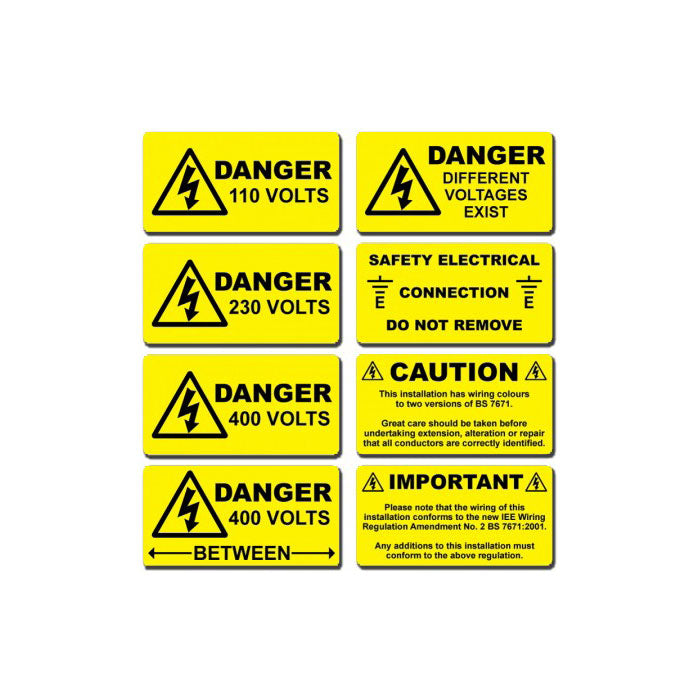 Safety warning stickers & labels