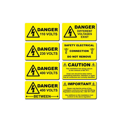 Safety warning stickers & labels