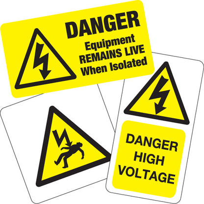 Safety warning stickers & labels